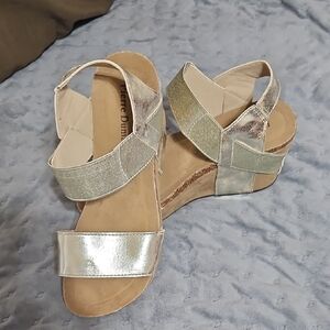 Pierre Dumas Metallic Silver Sandals